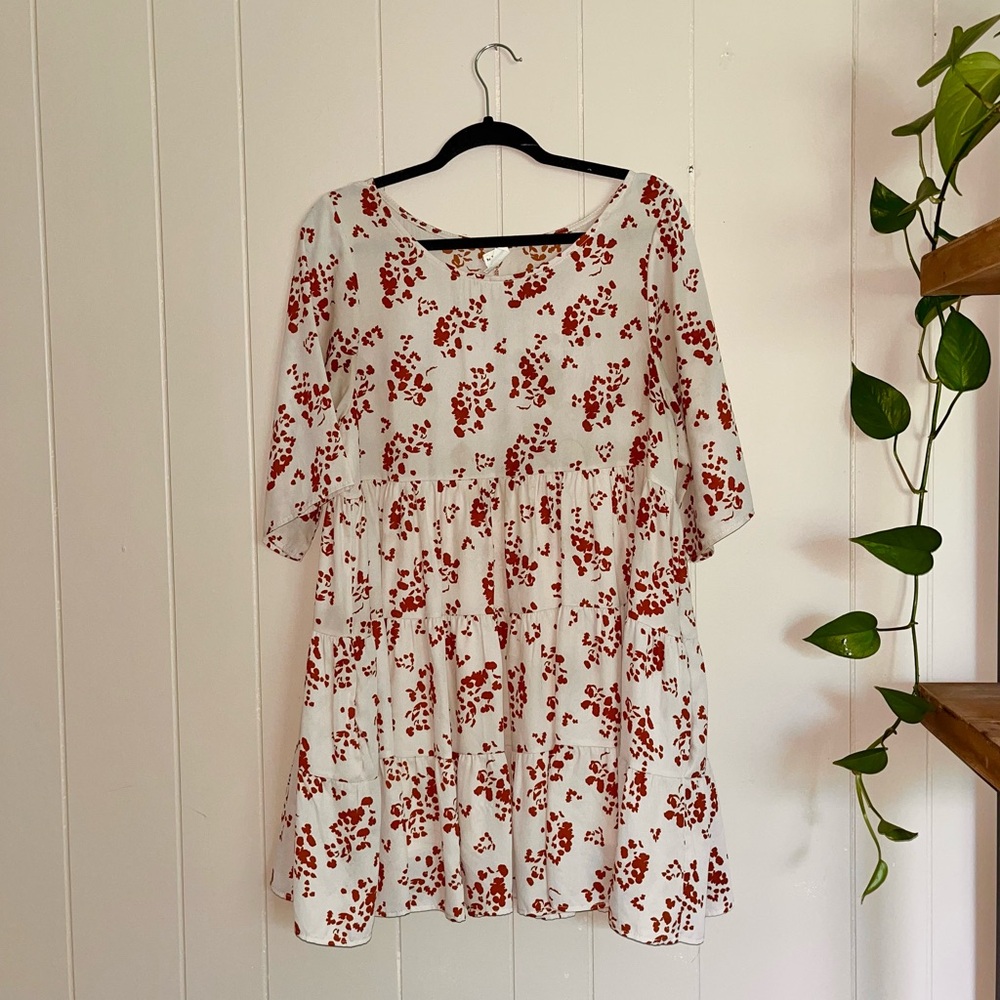 By Together Rust Floral Blouse
